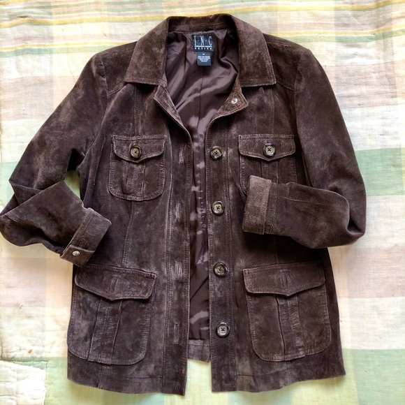 INC International Concepts Jackets & Blazers - Boho brown leather jacket